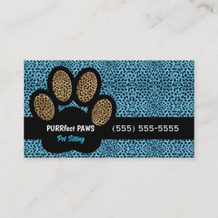 Tarjeta De Visita Sitio del Mascota Paw del Personalizado de impresi