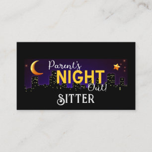Tarjeta De Visita Sitio nocturno principal