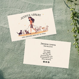 Tarjeta De Visita Sitio para Mascotas de Paseo de Perro, cuidado de