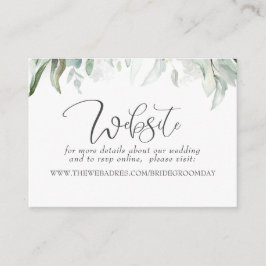 Tarjeta De Visita Sitio web boda Bohemian Greenery