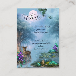 Tarjeta De Visita Sitio web Colección de Boda Elegancia Bioluminisce