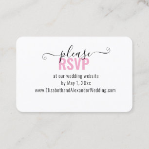 Tarjeta De Visita Sitio web de Boda de Boquete floral Cute RSVP