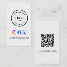 Tarjeta De Visita Sitio web de código QR Logotipo personalizado Nego