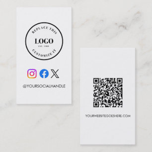 Tarjeta De Visita Sitio web de código QR Logotipo personalizado Nego