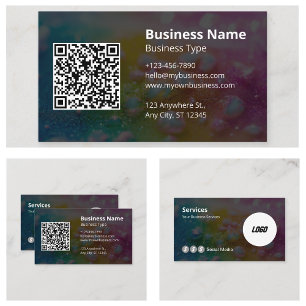 Tarjeta De Visita Sitio web de código QR profesional moderno de rede