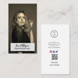 Tarjeta De Visita sitio web de correo electrónico QR profesional de