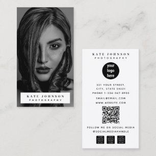 Tarjeta De Visita Sitio web de logotipo de negocio de fotografía de 