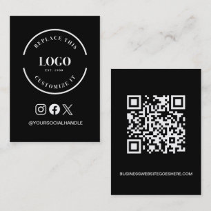 Tarjeta De Visita Sitio web de logotipo grande Iconos sociales Perso