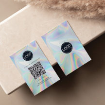 Sitio web de medios sociales de código QR holográf