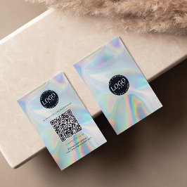 Tarjeta De Visita Sitio web de medios sociales de código QR holográf