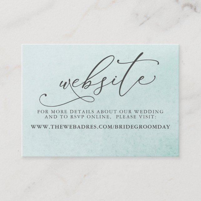 Tarjeta De Visita Sitio web de Succulent and Gold Greenery Boda (Anverso)