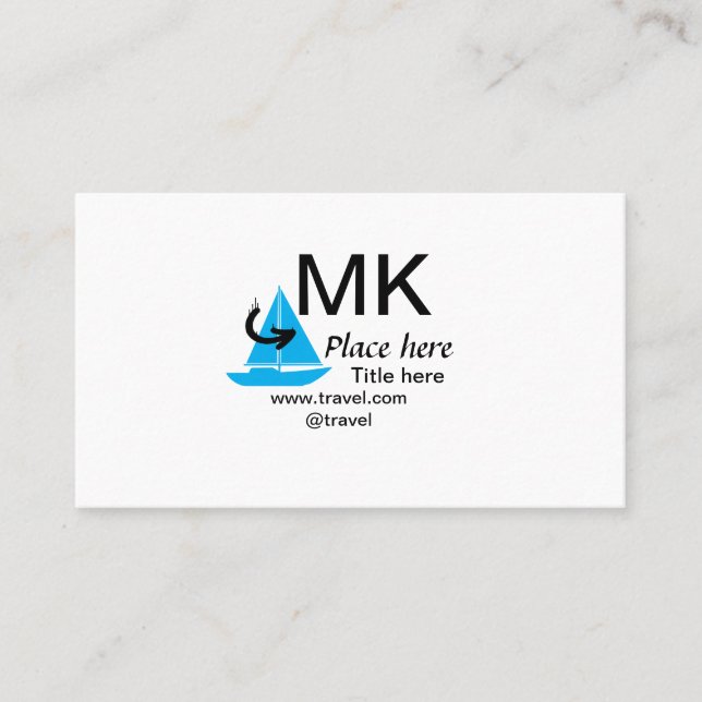 Tarjeta De Visita Sitio web del blog de agente de viajes con flecha  (Anverso)