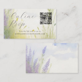 Tarjeta De Visita Sitio web del boda de nubes de código QR RSVP en l