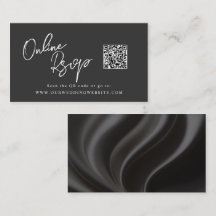 Sitio web en línea RSVP QR Code black satin