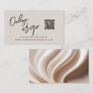 Tarjeta De Visita Sitio web en línea RSVP QR Código satinado rosa