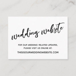 Tarjeta De Visita Sitio web moderno de Boda casual y guarda la tarje