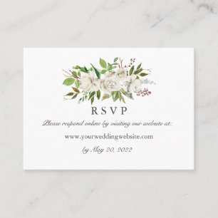 Tarjeta De Visita Sitio web RSVP de Antique Garden Wedding