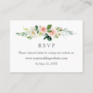 Tarjeta De Visita Sitio web RSVP en línea de la boda moderna de Rubo