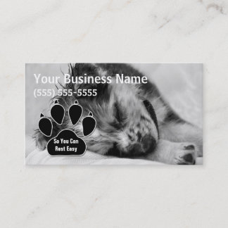 Tarjeta De Visita Sitter, Mascota de pastelería de pastor australian