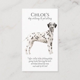 Tarjeta De Visita Sitter Mascota de Watercolor Dog Walker