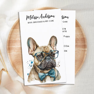 Tarjeta De Visita Sitter Mascota Perro Groomer Personalizado Bulldog