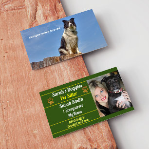 Tarjeta De Visita Sitter Mascota profesional de The Dog Walker