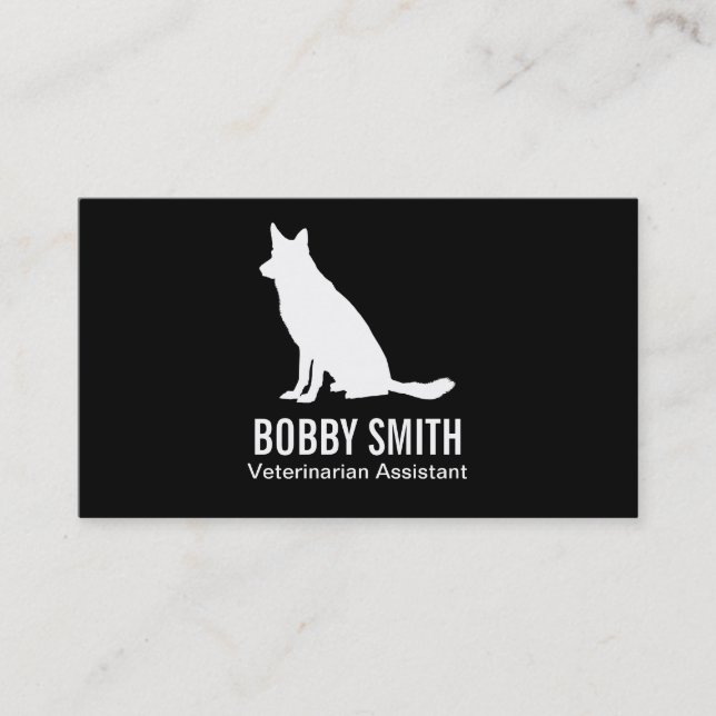 Tarjeta De Visita Sitting Dog II | Veterinario (Anverso)