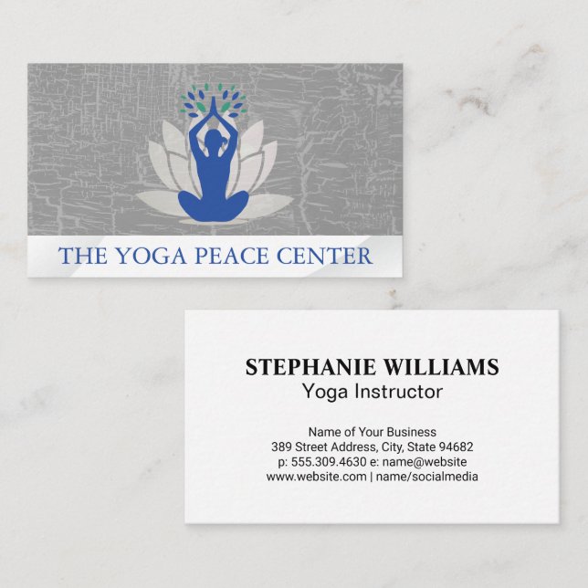 Tarjeta De Visita Sitting Yoga Pose | Lotus (Anverso / Reverso)