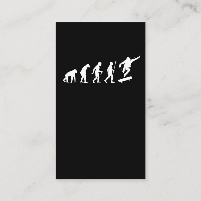 Tarjeta De Visita Skateboard Evolution Skateboarder (Anverso)