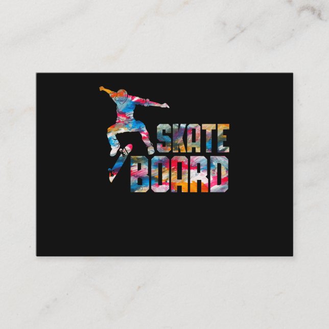 Tarjeta De Visita Skateboard Stunt Jump Boys Skateboarding (Anverso)