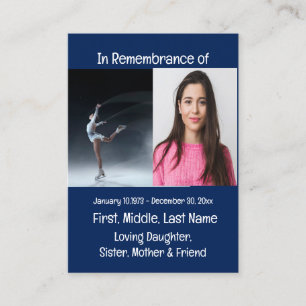 Tarjeta De Visita Skater Skates Keepsake Memorial