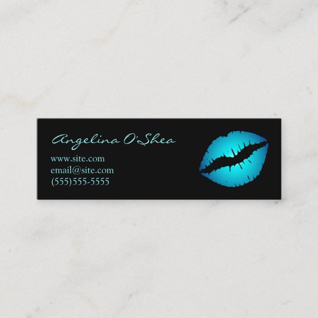Tarjeta de visita Skinny Blue Lipstick (Anverso)