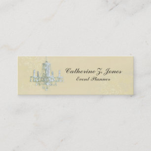 Tarjeta de visita Skinny Chandelier - Crema