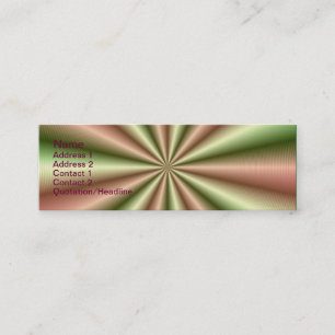 Tarjeta de visita Skinny con cinta rosa y verde