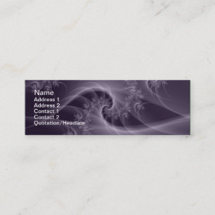 Tarjeta de visita Skinny con giro morado y blanco