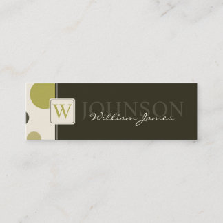 Tarjeta de visita Skinny de puntos grandes