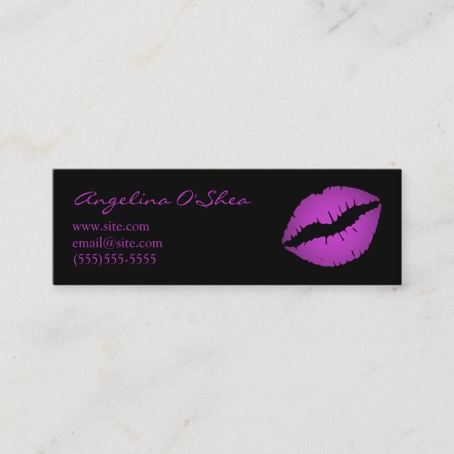Tarjeta de visita Skinny Lipstick Violeta (Anverso)
