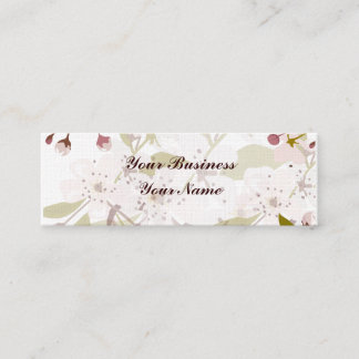 Tarjeta de visita Skinny - Primavera con flores de