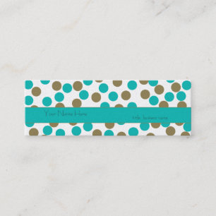 Tarjeta de visita Skinny Verde azulado Blue & Tan 