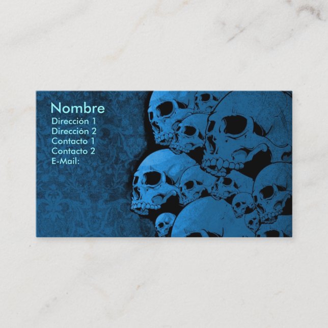 Tarjeta De Visita Skull, CALAVERA (Anverso)