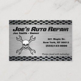 Tarjeta De Visita Skull Car Auto Mechanc Reparation Motor Service