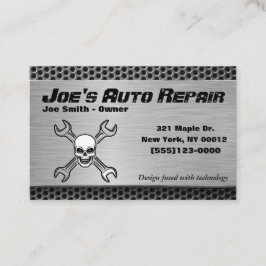 Tarjeta De Visita Skull Car Auto Mechanc Reparation Motor Service