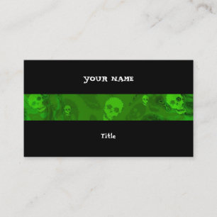 Tarjeta De Visita Skull Specters striters partió la espalda negra ho