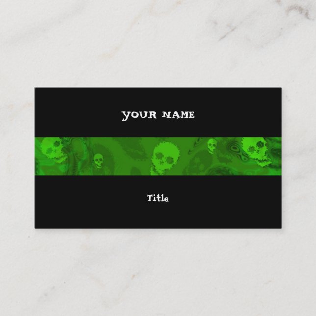 Tarjeta De Visita Skull Specters striters partió la espalda negra ho (Anverso)