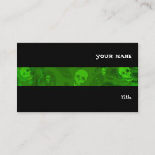 Tarjeta De Visita Skull Specters striters strister horizontal negro