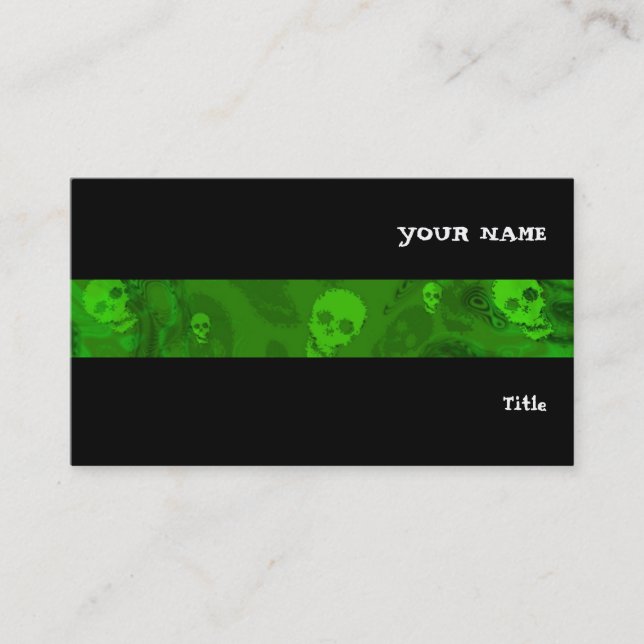 Tarjeta De Visita Skull Specters striters strister horizontal negro (Anverso)