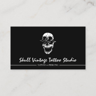 Tarjeta De Visita Skull Vintage Resumen Horror skeleton head