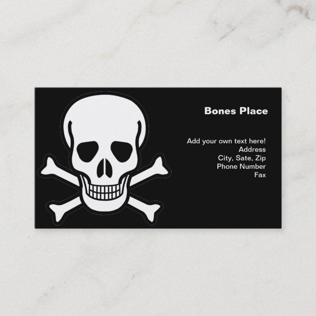 Tarjeta De Visita Skull y Crossbone (Anverso)