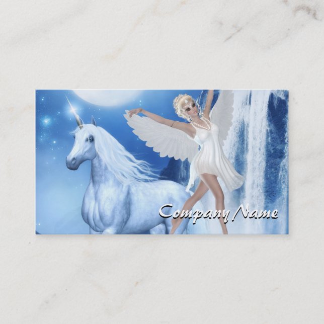 Tarjeta De Visita Sky Faerie Aspárrs y Unicorn (Anverso)