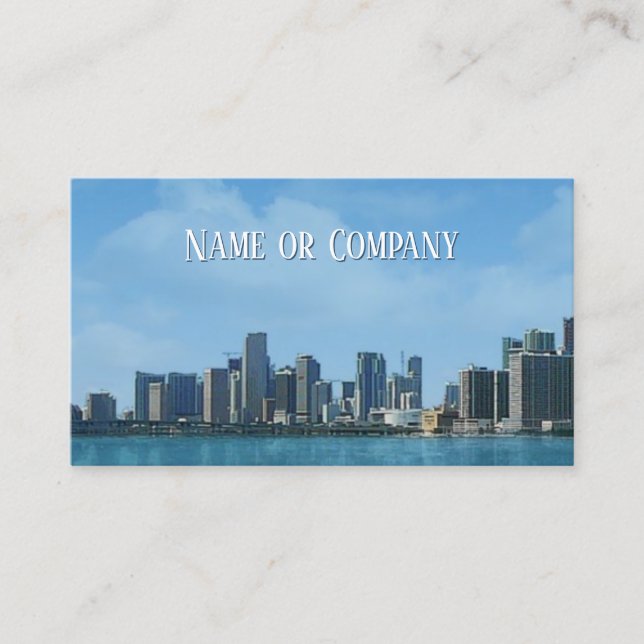 Tarjeta De Visita Skyline de Miami (Anverso)